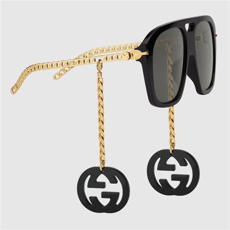 gucci charm sunglasses|gucci sunglasses official website.